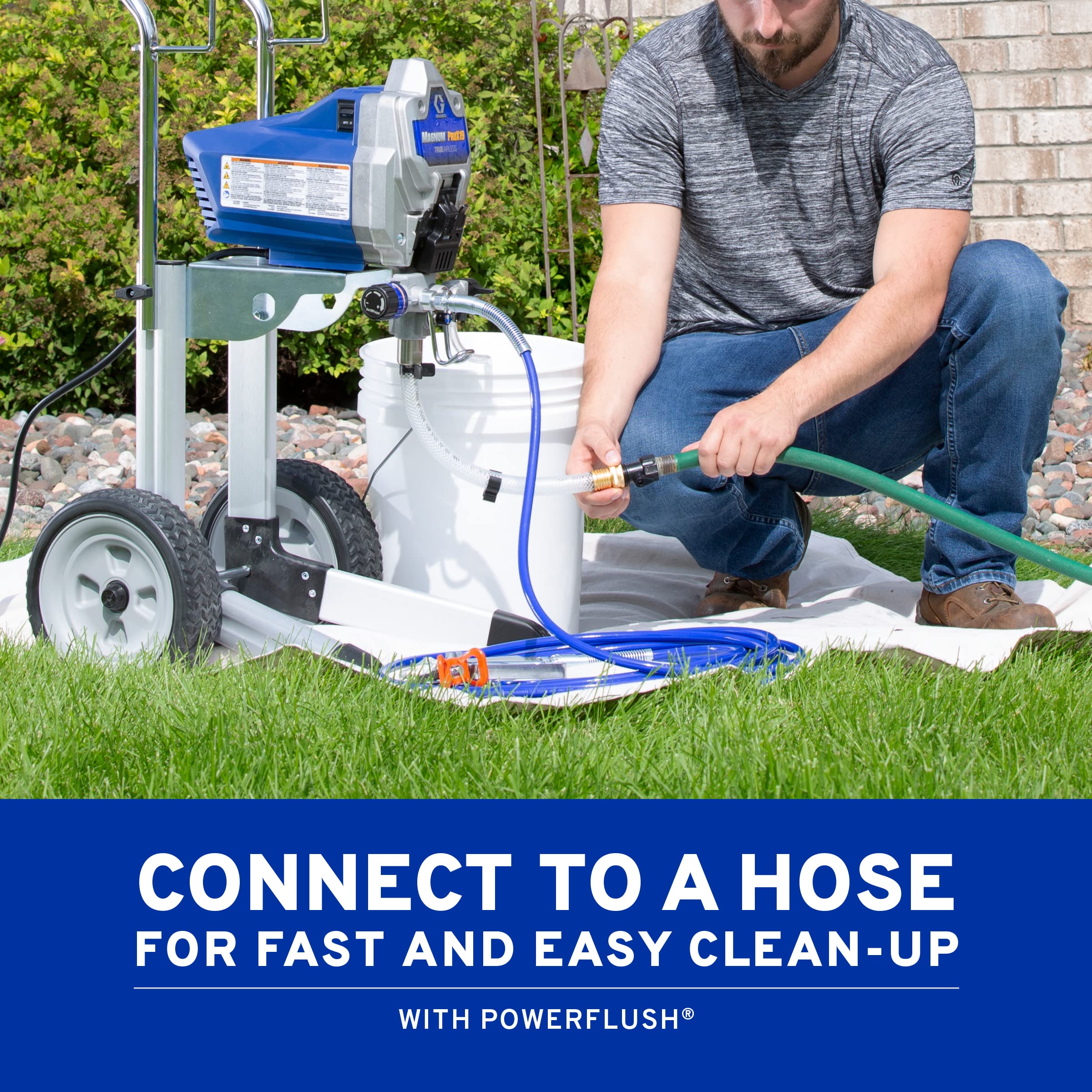 Graco 17G180 Magnum ProX19 Cart Paint Sprayer, Blue & white - Image 10