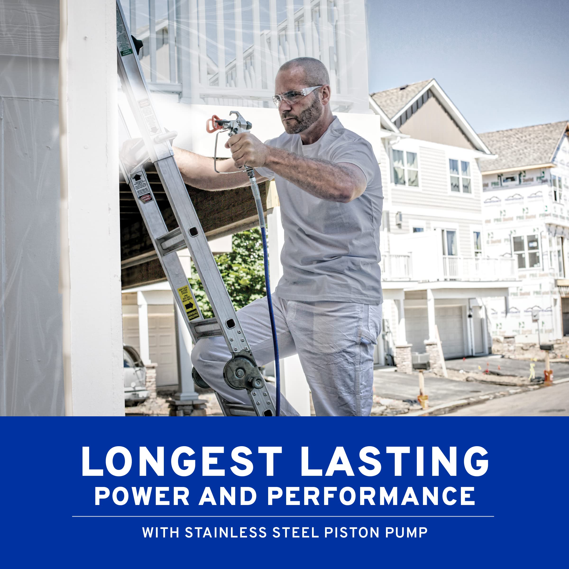 Graco 17G180 Magnum ProX19 Cart Paint Sprayer, Blue & white - Image 7