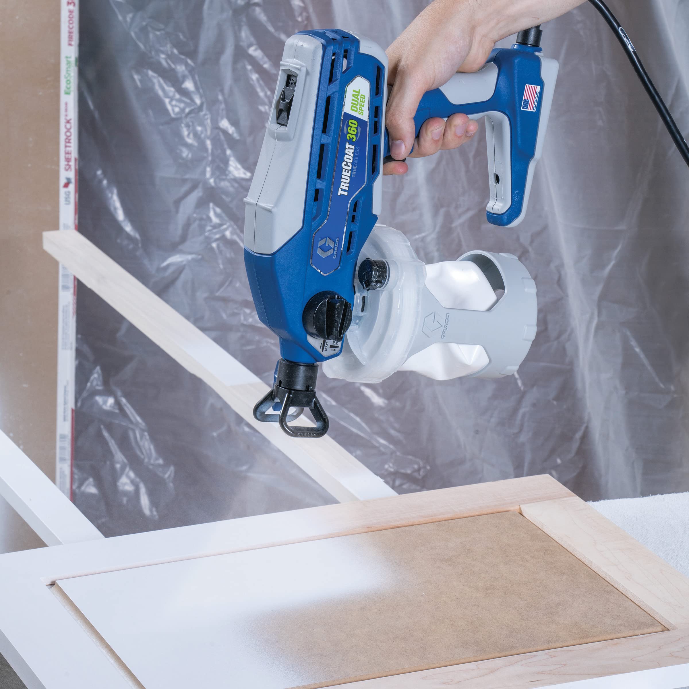 Graco 26D281 TrueCoat 360 Dual Speed Paint Sprayer, Blue/White - Image 10