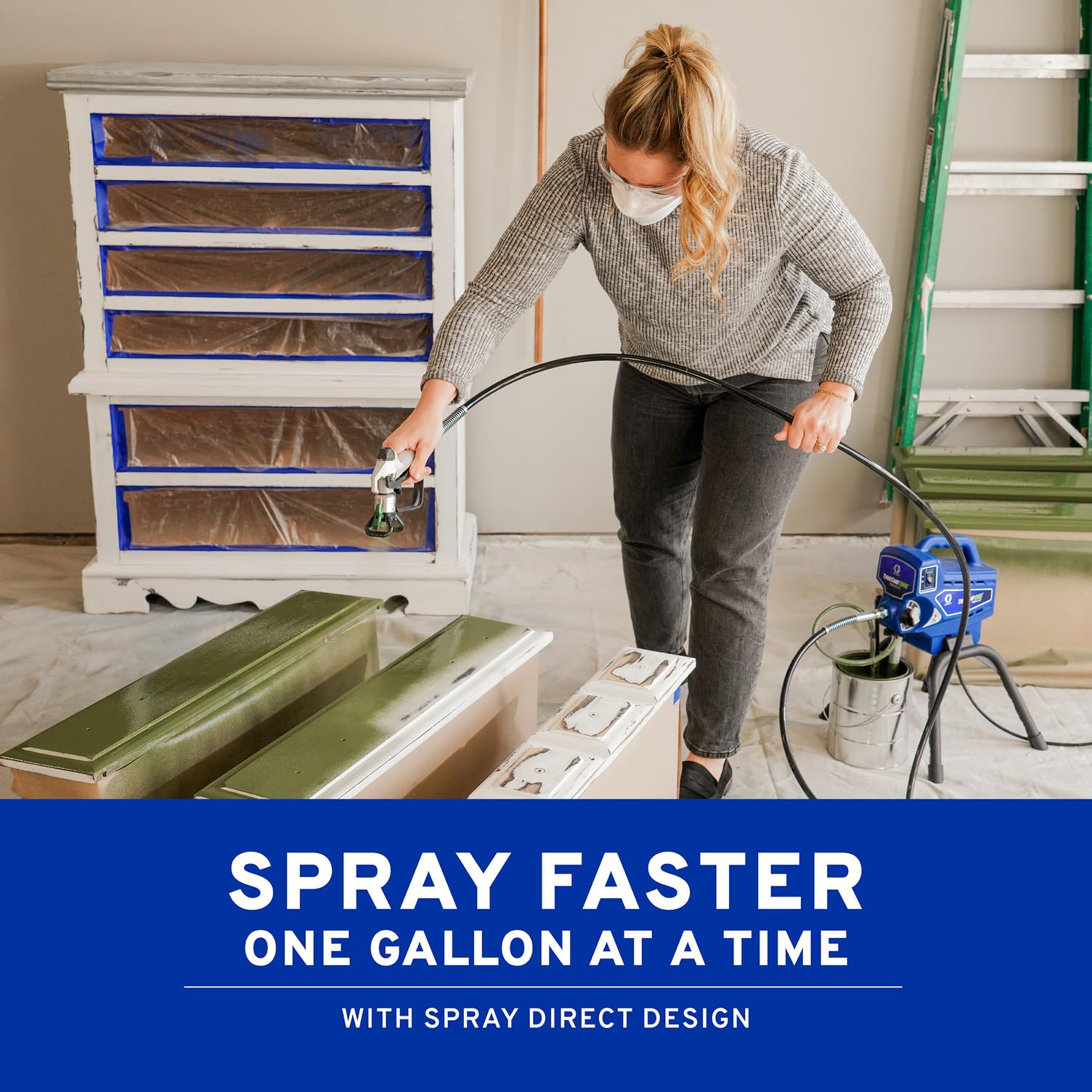 Graco Airless Paint Sprayer | DIY Designed for Interior or Exterior Projects | TrueCoat One TrueAirless Electric Sprayer 26DTC1 - Image 6